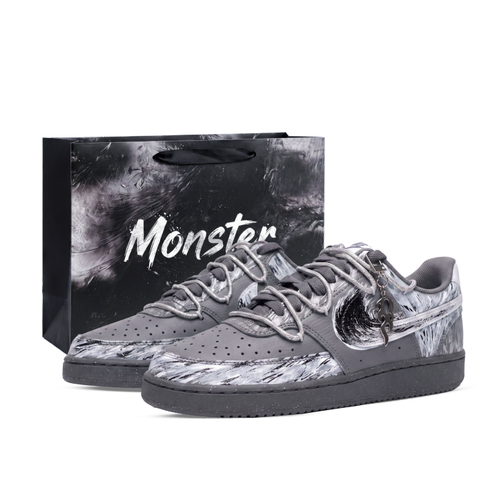 Nike Nike Court Vision Low Skateboard Shoes Unisex Low Top Black/White/Gray