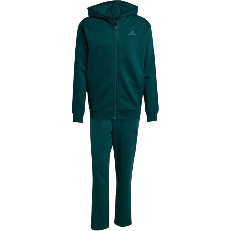 Adidas Adidas COLORBLOCK Sweatshirt Sets Men's Green Top+Green Pants Moderate