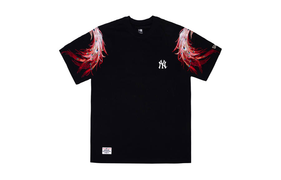 New Era T Shirts Unisex Black Crew Neck Moderate