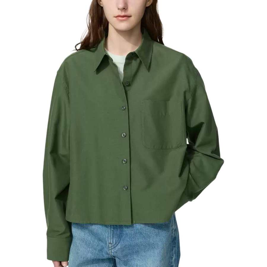 UNIQLO JW Anderson Shirts Women's 55 Turquoise Lapel Moderate
