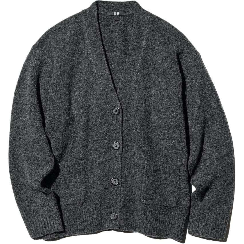 UNIQLO SS26 Sweaters Women's Dark Gray V Neck Moderate