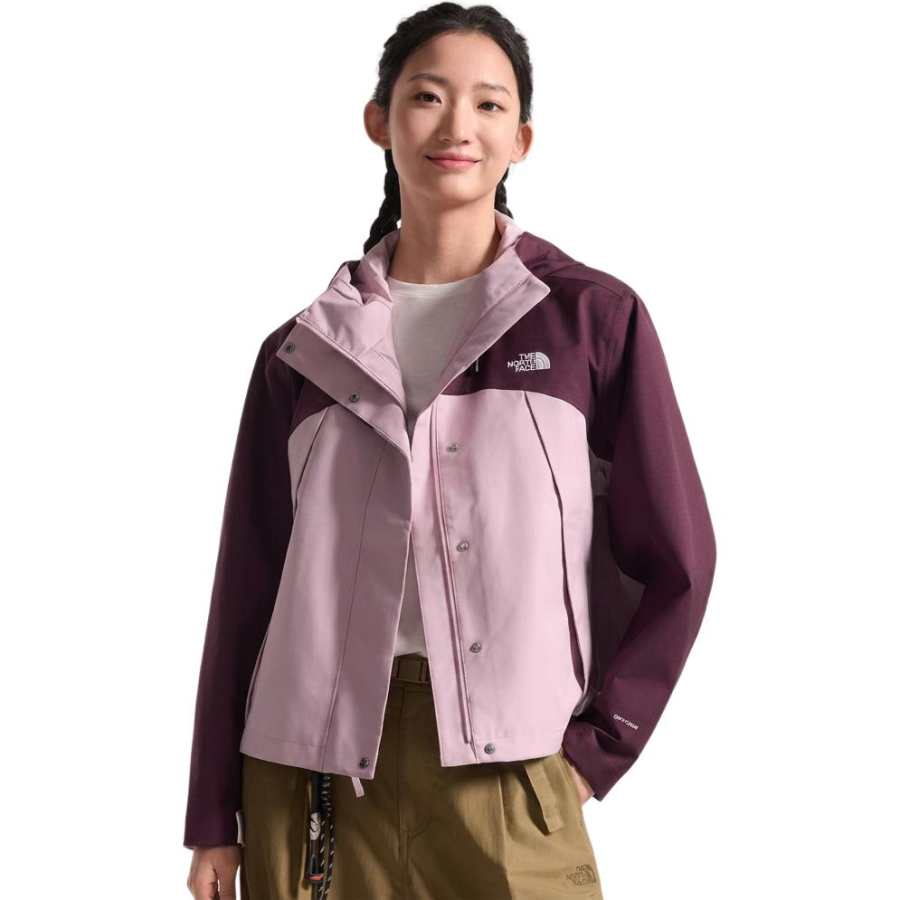 THE NORTH FACE Windbreaker Jackets Women's 0DA/Pink Hooded Non Detachable Moderate A Line