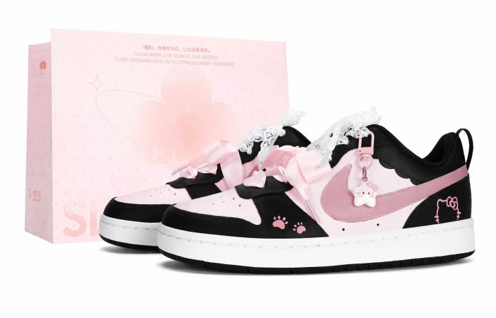 Nike Nike Court Borough Skateboard Shoes Women's Low Top Pink