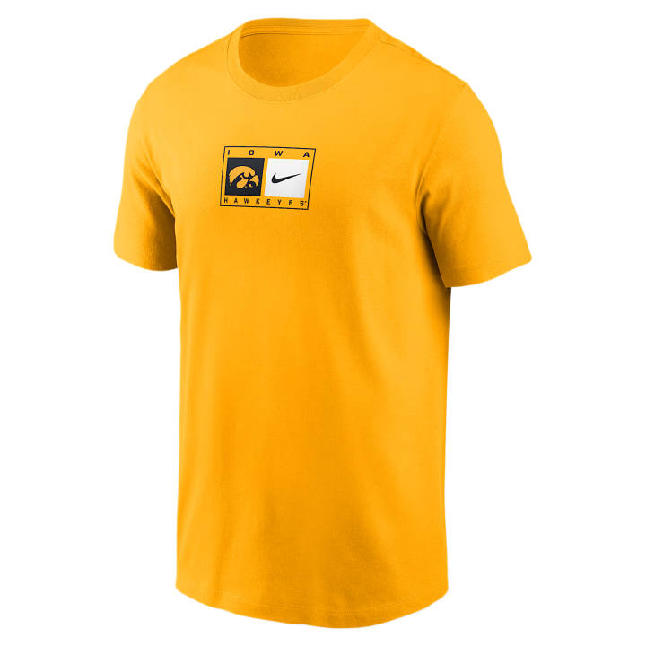 Nike Nike College T Shirts Men's Gold Crew Neck Moderate
