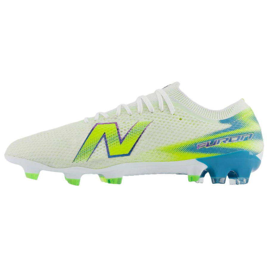 New Balance New Balance Furon V9 Soccer Shoes Unisex White Printer Ribbons Alkaline Green