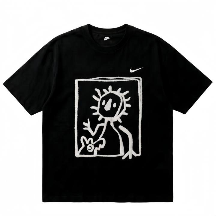 Nike Nike Sportswear T Shirts Unisex Black Crew Neck Thin Straight Fit