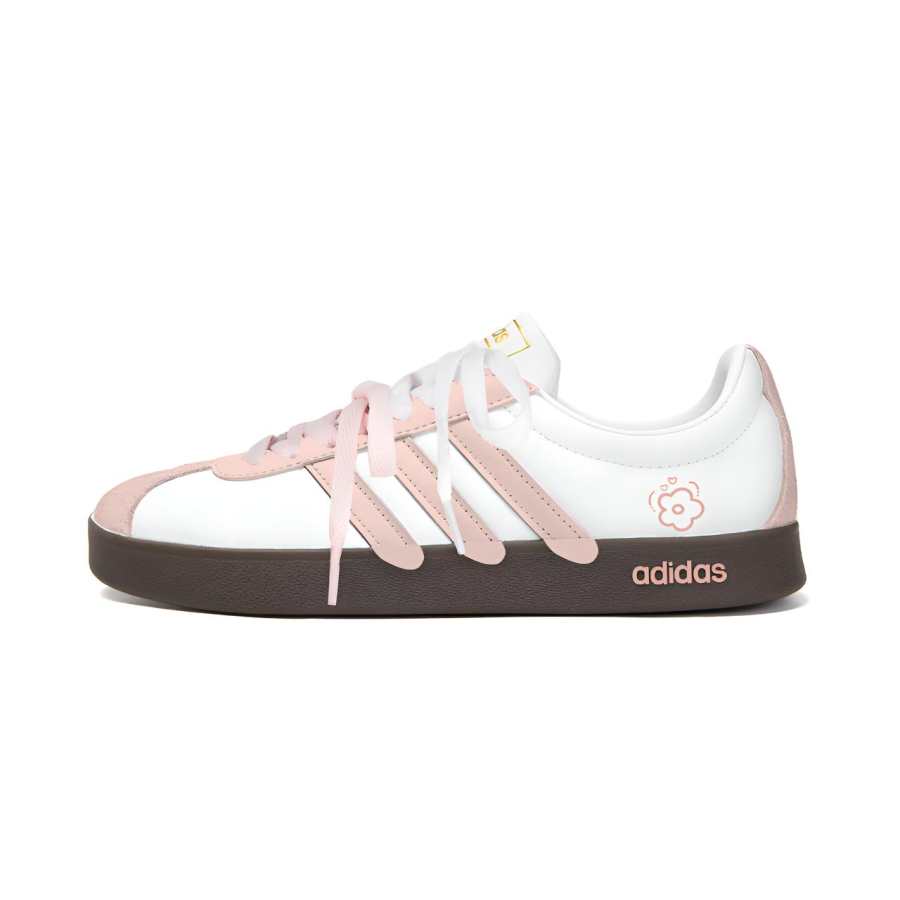 Adidas Adidas Vl Court Classic Skateboard Shoes Unisex Low Top White Orange