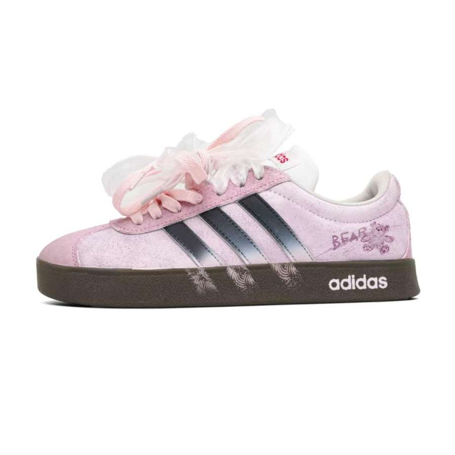 Adidas Adidas VL COURT 2.0 German Army Trainers Women's Low Top Pink/black Gray