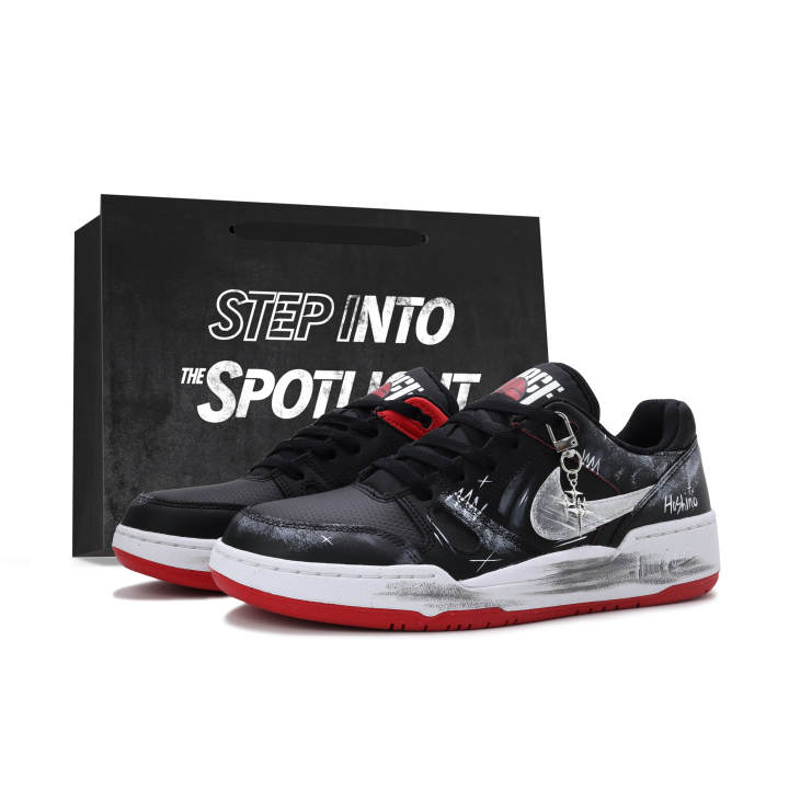 Nike Nike Full Force Skateboard Shoes Men's Low Top Black/White