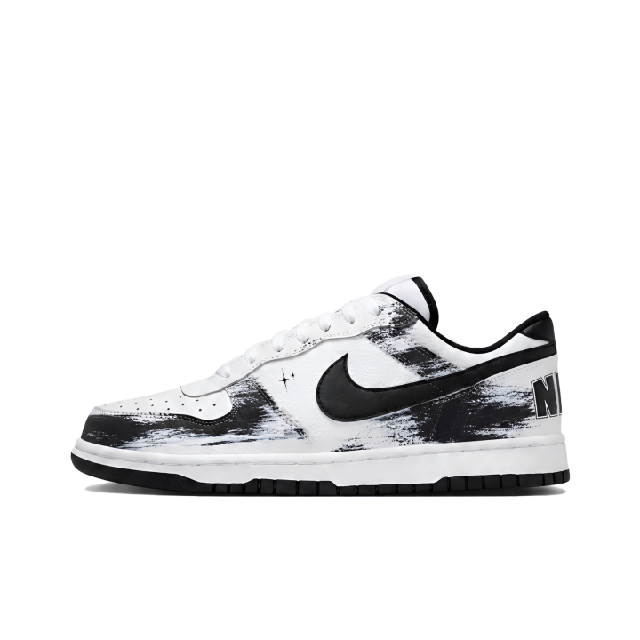 Nike Nike Big Skateboard Shoes Men's Low Top Black White