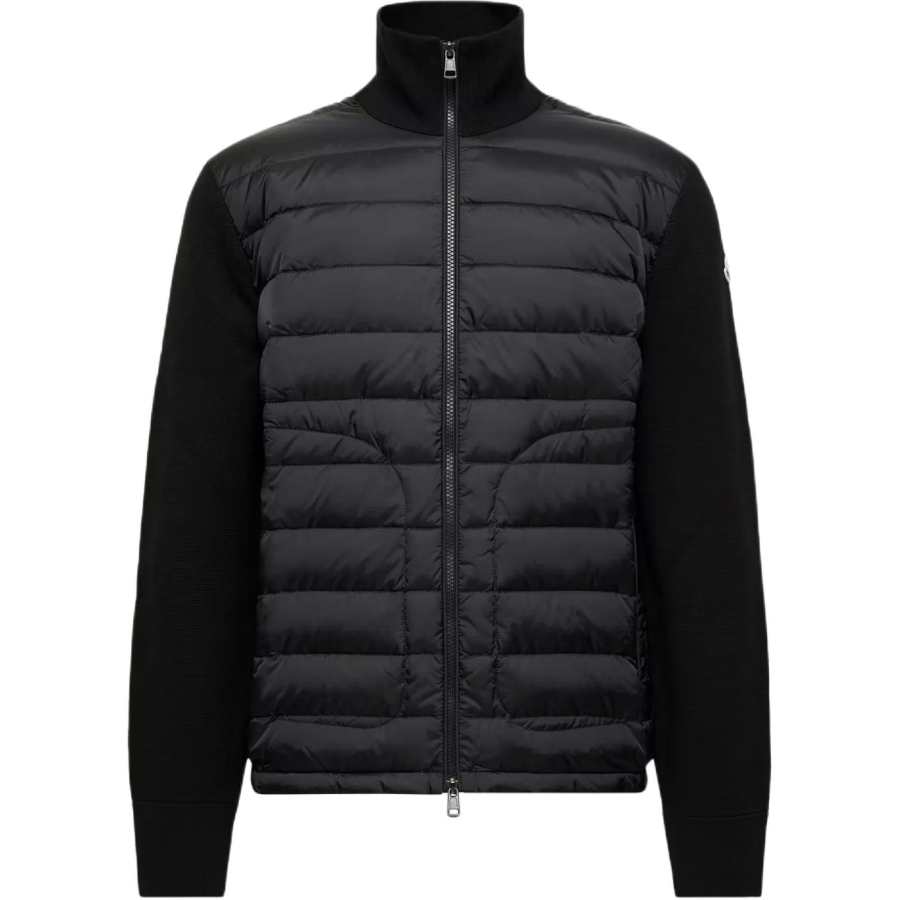 Moncler FW26 Down Jackets Men's Black Stand Collar Moderate Straight Fit