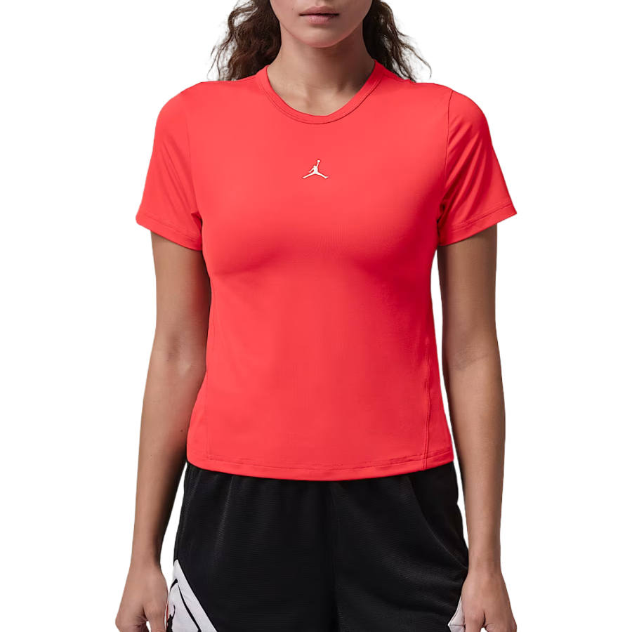 Jordan Jordan Sport Fitness Clothing Women's Track Red/White Crew Neck Moderate