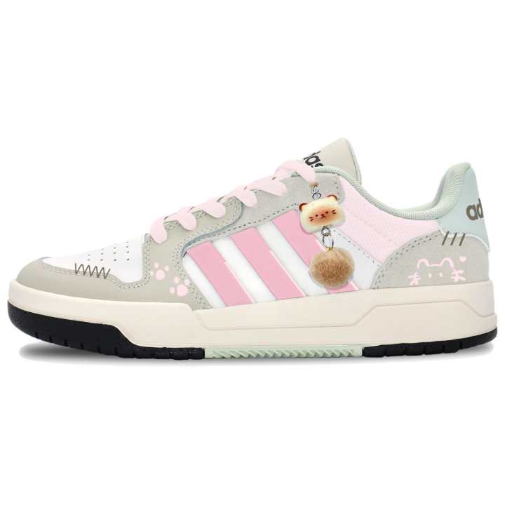 Adidas Adidas ENTRAP Skateboard Shoes Unisex Low Top White/Pink/Gray