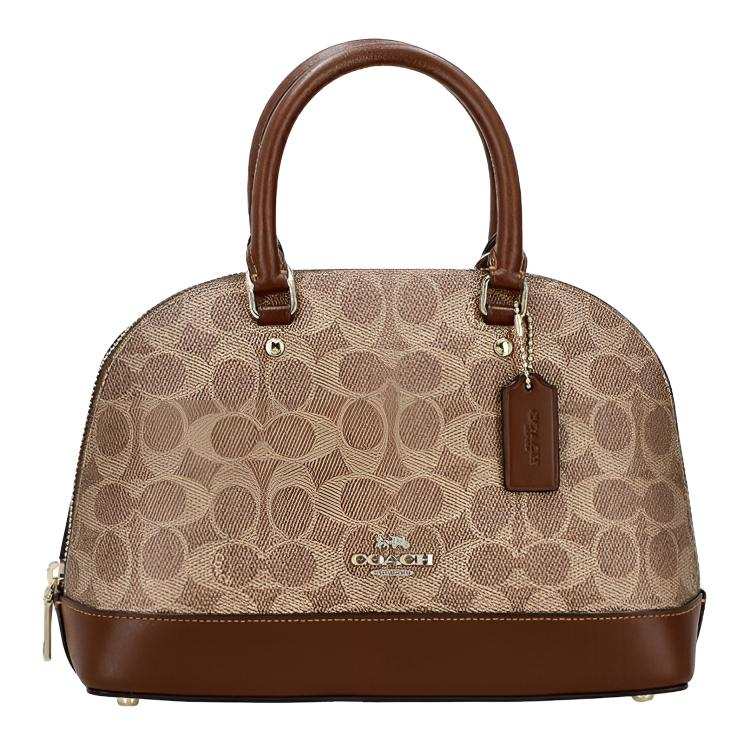 COACH Sierra PVC Dome Bag Handbag Medium Women's Brown