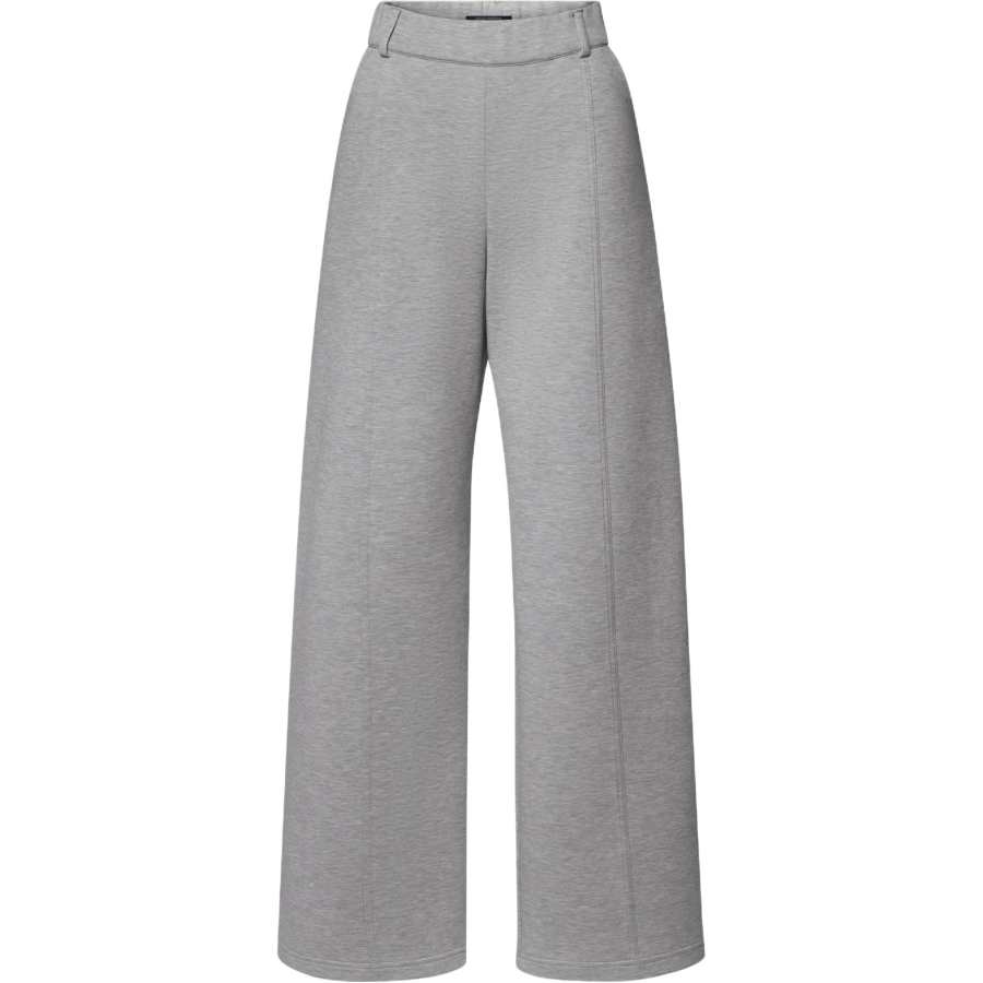 LOUIS VUITTON Knitted Sweatpants Women's Gray Moderate Wide Leg Pants