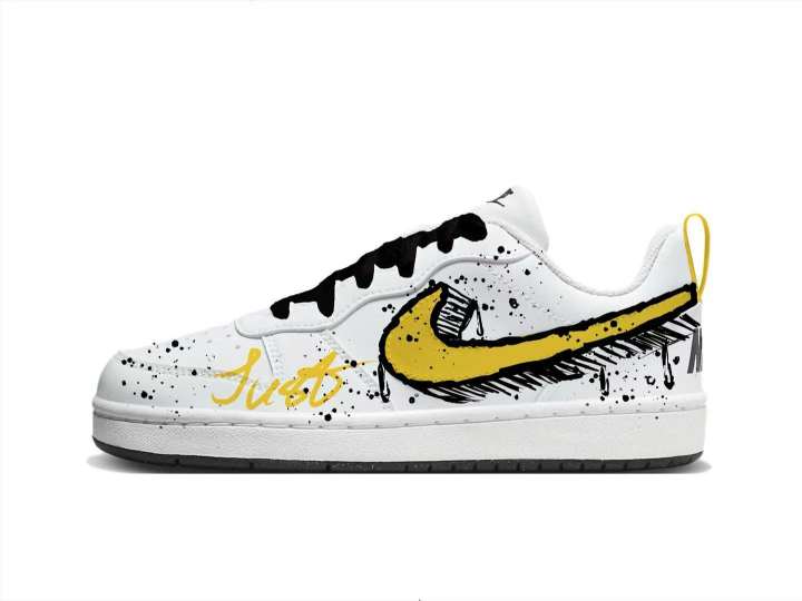 Nike Nike Court Borough Skateboard Shoes Unisex Low Top Yellow