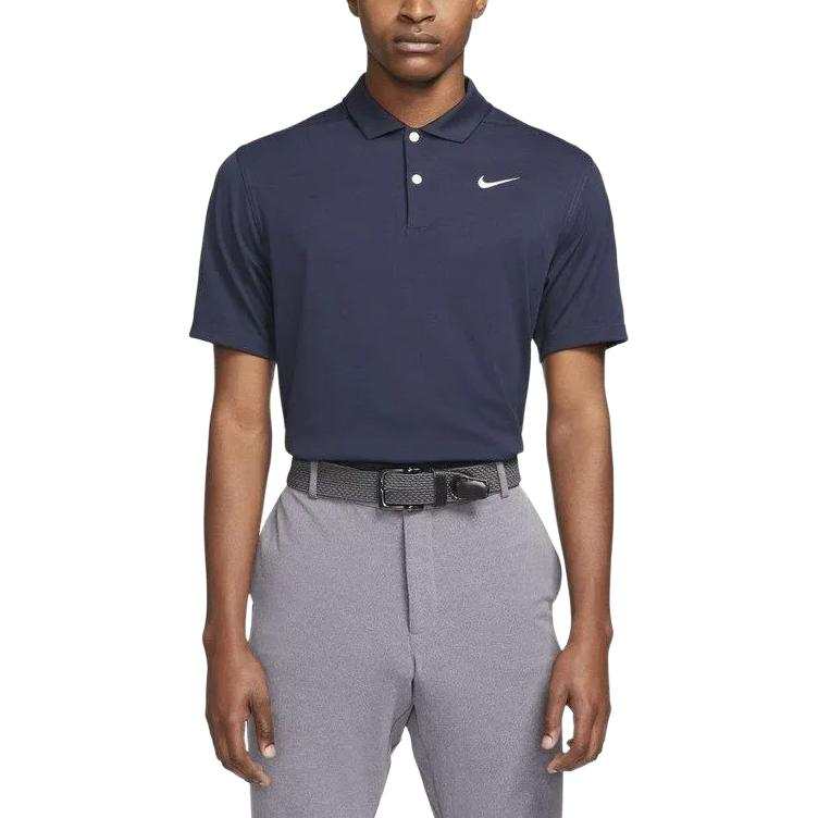 Nike Nike Dri Fit Polo Shirts Men's Marine Blue Polo Collar Moderate Other