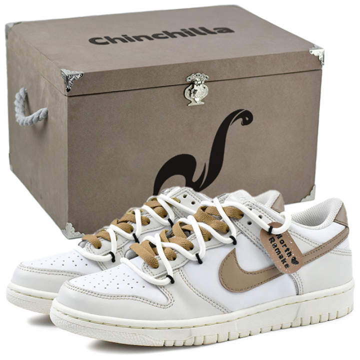 Nike Nike Dunk Skateboard Shoes Unisex Low Top White, Beige