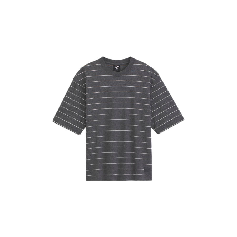 Vans T Shirts Men's Charcoal Gray Crew Neck Moderate Straight Fit
