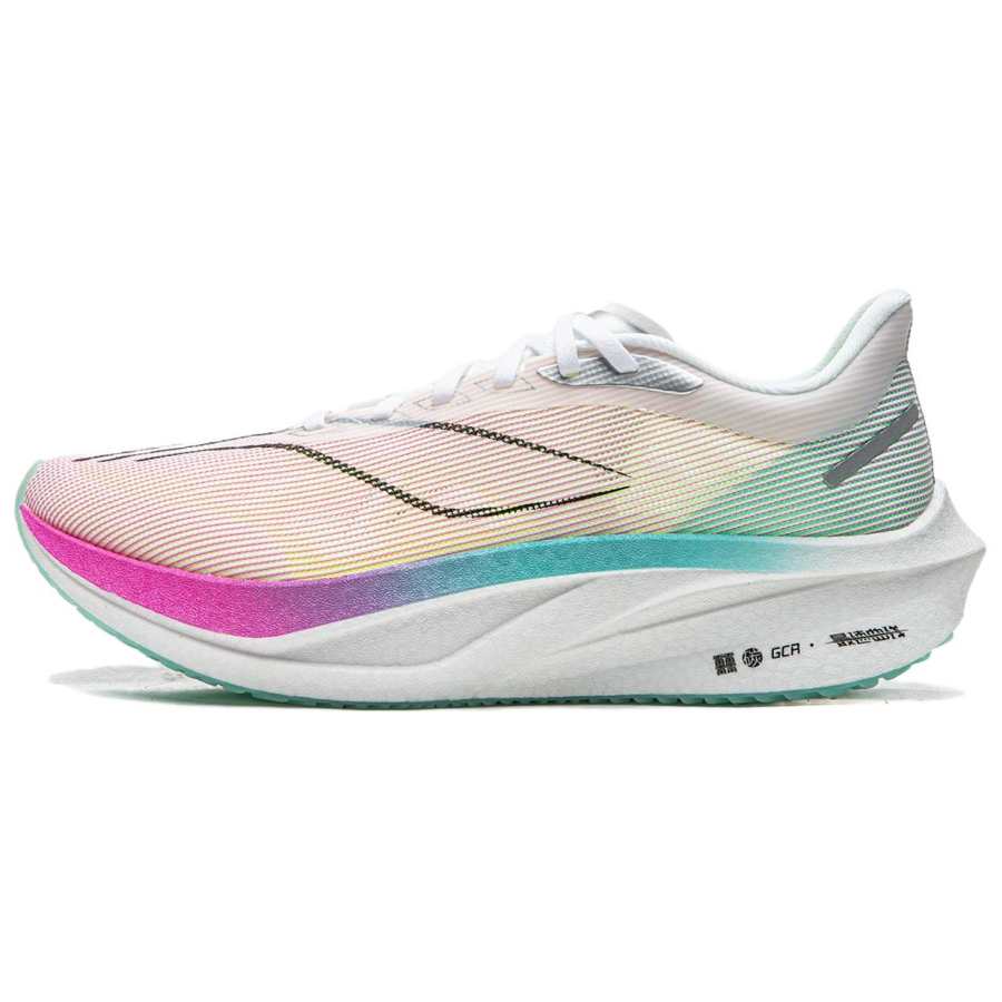 Li-Ning Li Ning Feidian 4 Challenger Cushioning Abrasion Resistant Low top Racing Running Shoes Men's Yellow Pink