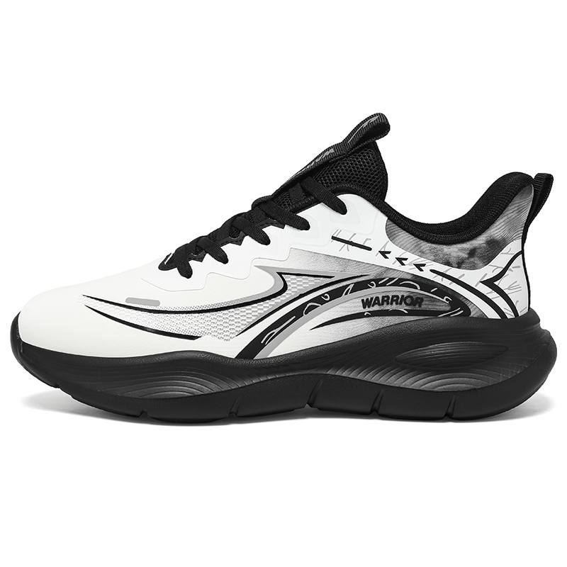 WARRIOR Running Shoes Men's Low Top White Blue Orange, White Black Gray, Yellow Orange Red