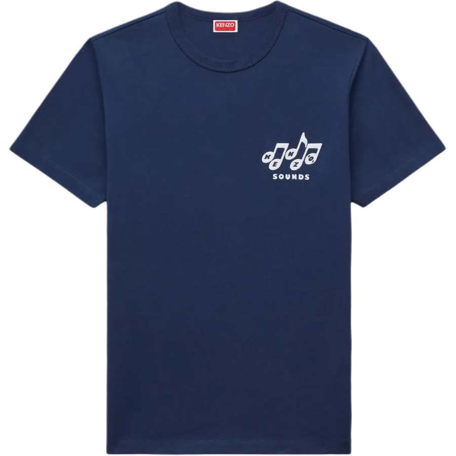 KENZO T Shirts Unisex Dark Blue Crew Neck Moderate Straight Fit