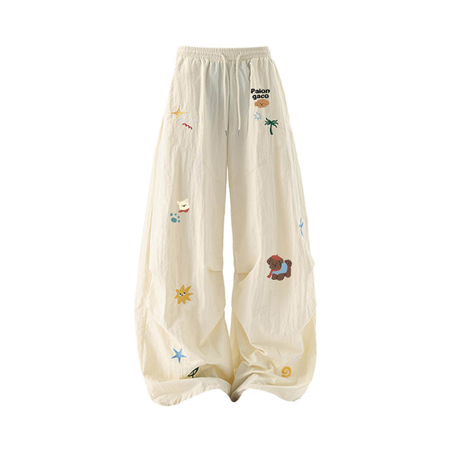 PAL ONGACO Casual Pants Unisex Thin Wide Leg Pants