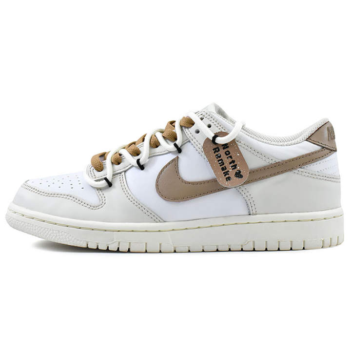 Nike Nike Dunk Skateboard Shoes Unisex Low Top White, Beige