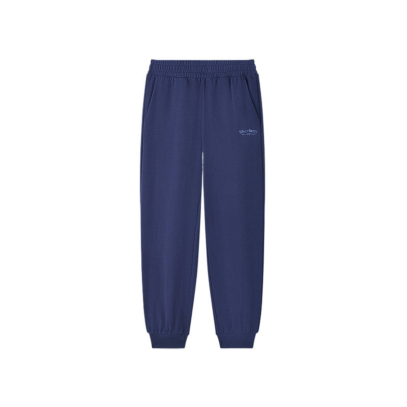 Skechers Knitted Sweatpants Men's Marine Blue 00DU Moderate Cuffed Pants