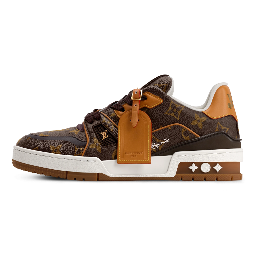 LOUIS VUITTON Trainer Skateboard Shoes Women's Low Top Brown
