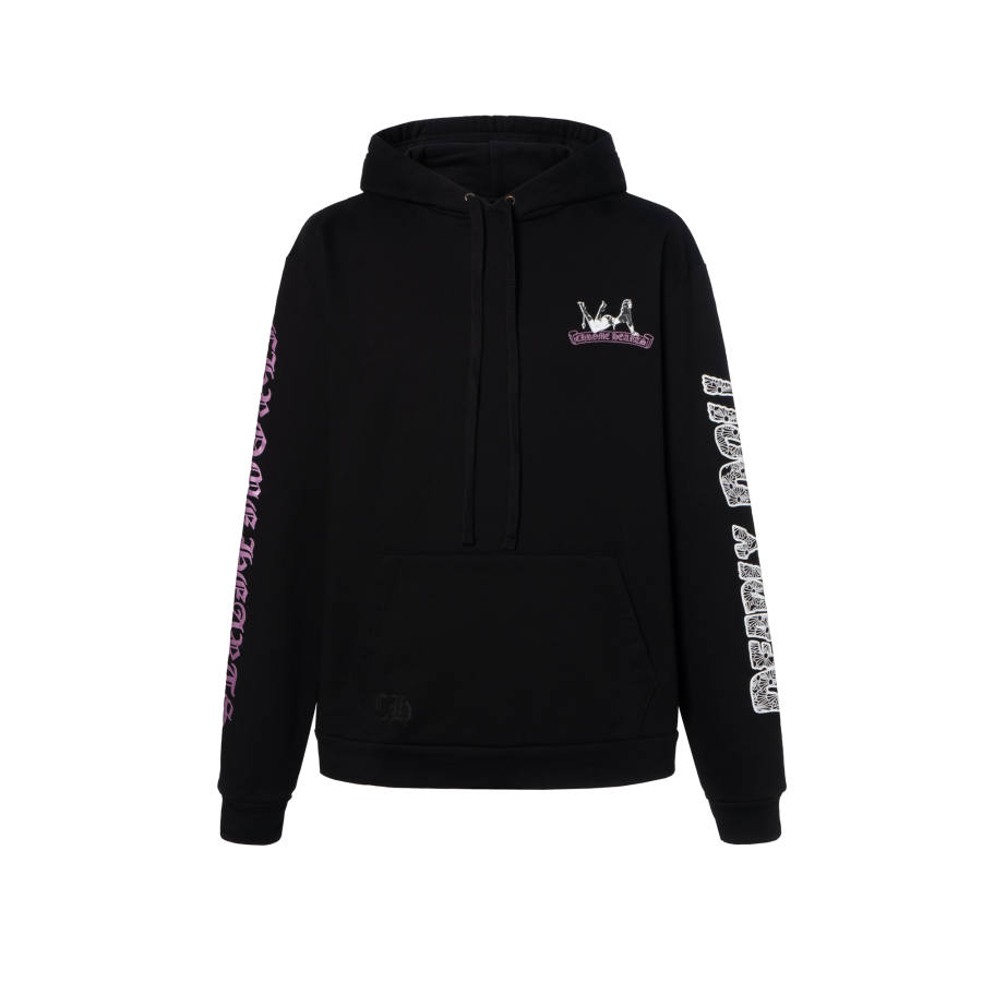 Chrome Hearts X DEADLY DOLL Sweatshirts Unisex Black Hooded Non Detachable Moderate Other