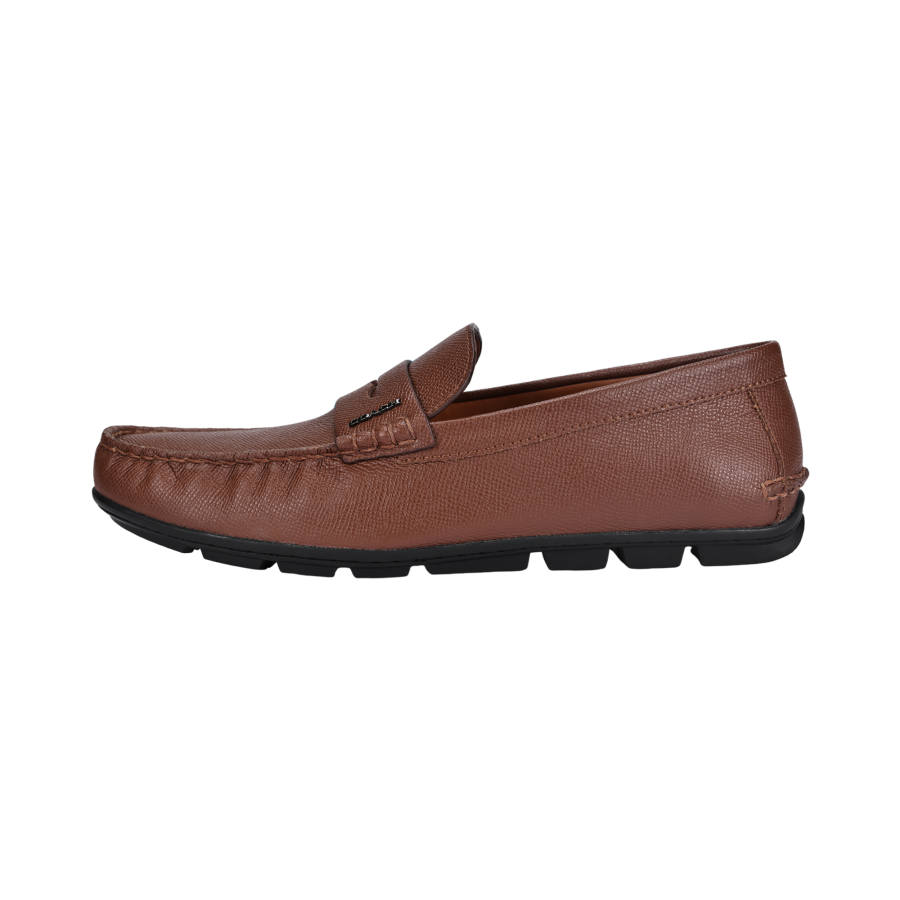 COACH Leather Round Tip Men's Casual Shoes Men's Brown