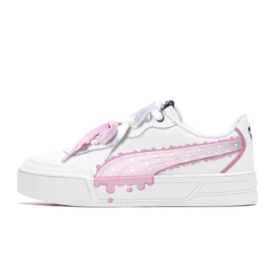 PUMA Skye Skateboard Shoes Women's Low Top White/Pink