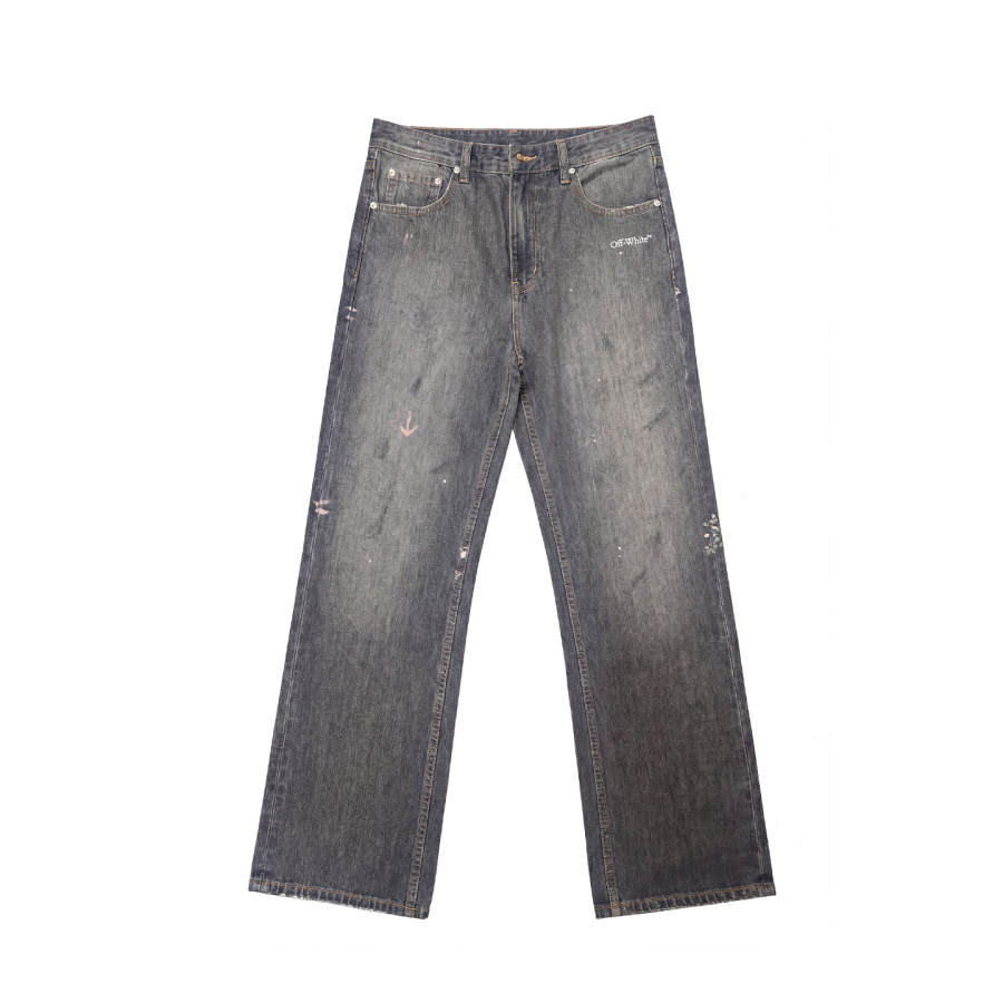 OFF-WHITE OFF WHITE Jeans Unisex Moderate Straight Fit Pants
