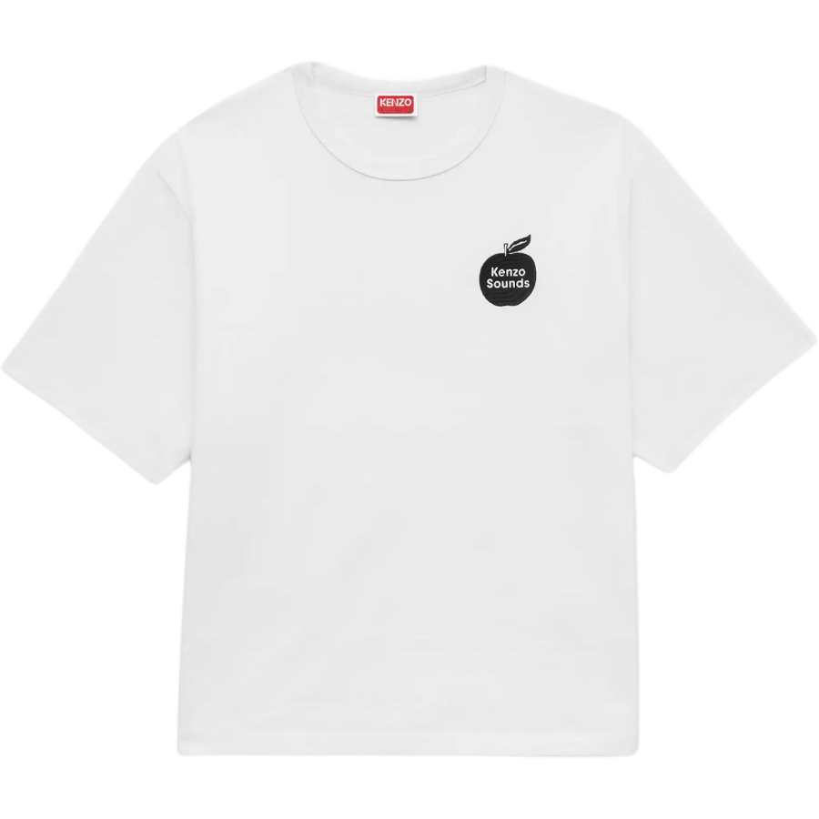 KENZO T Shirts Women's Ecru Crew Neck Moderate Straight Fit