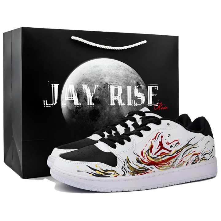 Jordan Jordan COURT CONNECT Skateboard Shoes Men's Low Top White Black Red Gold