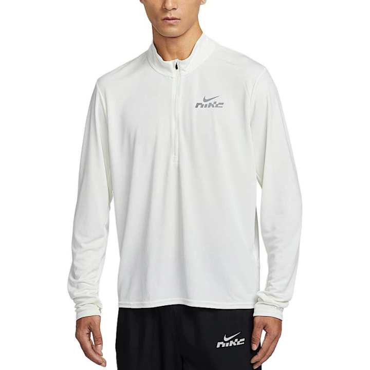 Nike Nike Running T Shirts Men's White Stand Collar Moderate Other