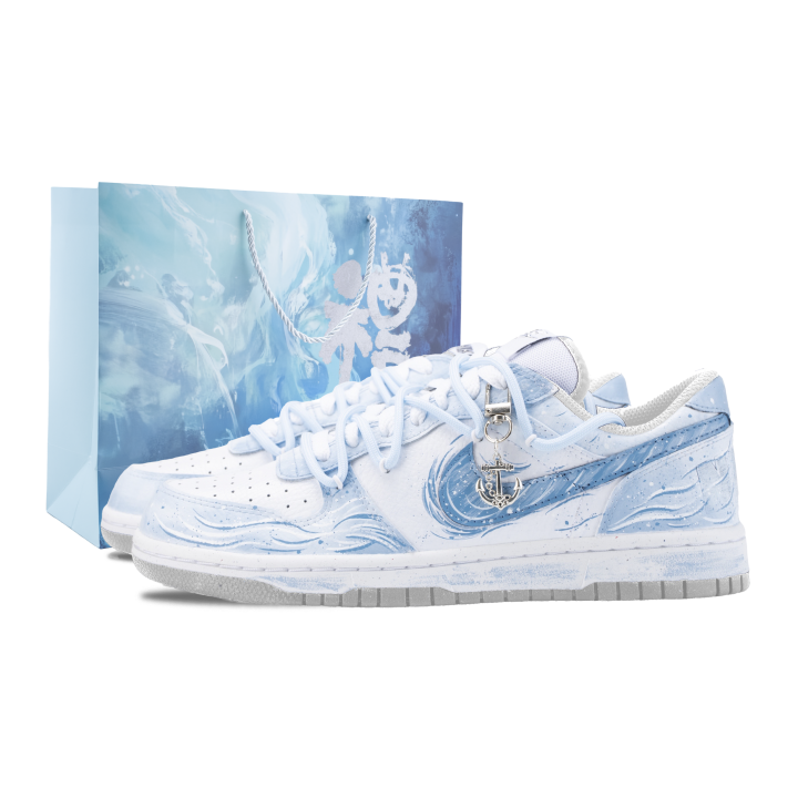 Nike Nike Big Skateboard Shoes Men's Low Top White/Blue