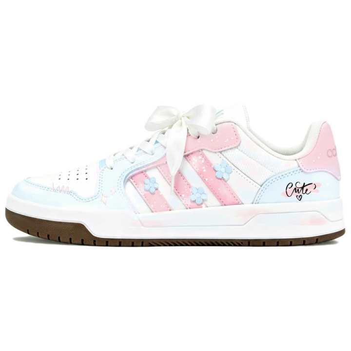 Adidas Adidas ENTRAP Skateboard Shoes Women's Low Top White, Blue, Pink, Multicolor
