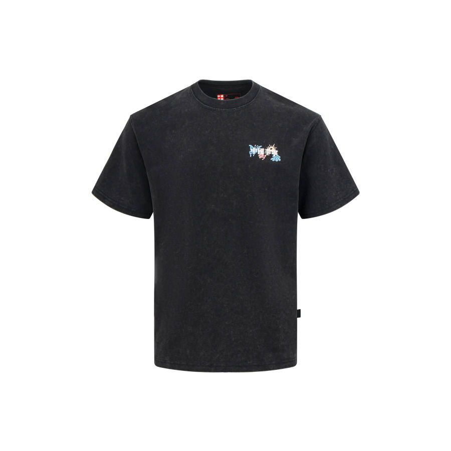 Li-Ning Li Ning T Shirts Unisex Black Crew Neck