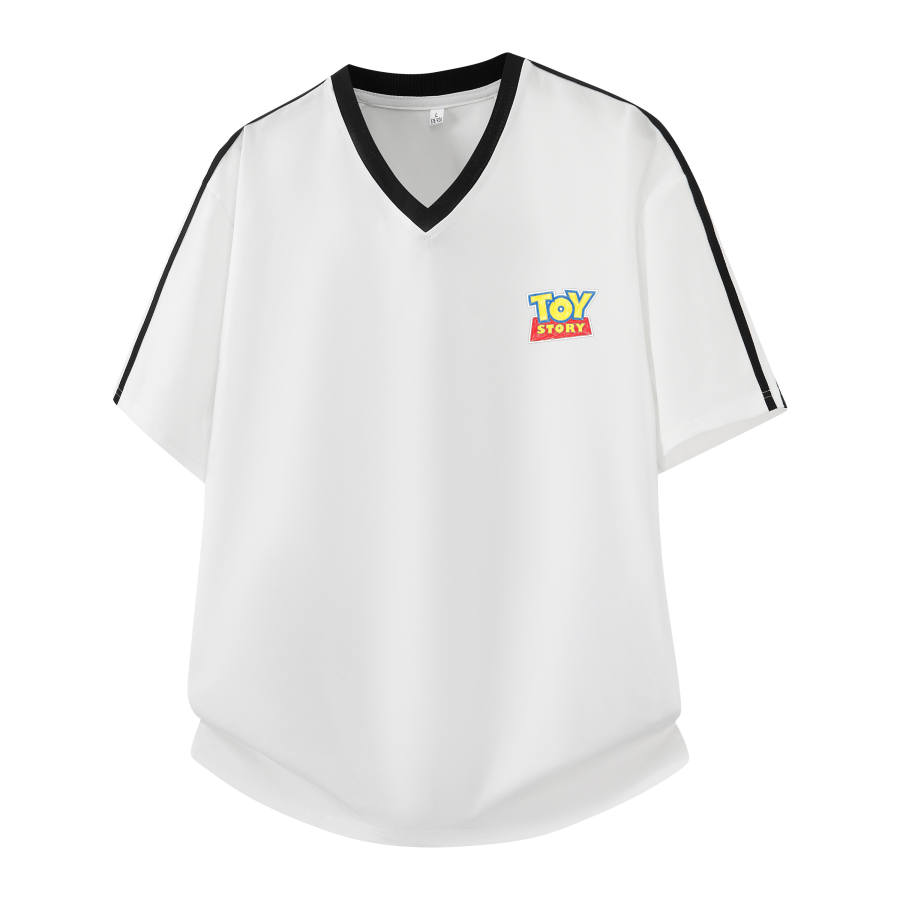 Disney T Shirts Unisex V Neck Moderate Straight Fit