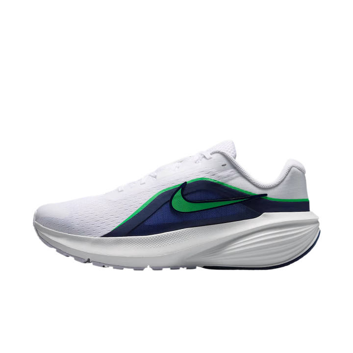 Nike Nike Downshifter 14 Running Shoes Unisex Low Top White/Midnight Blue/Peak White/Spark Green