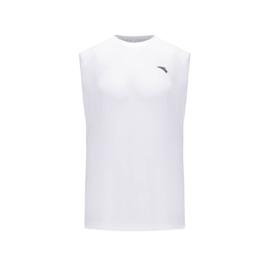 ANTA ANTA Tank Tops Men's White Crew Neck Thin