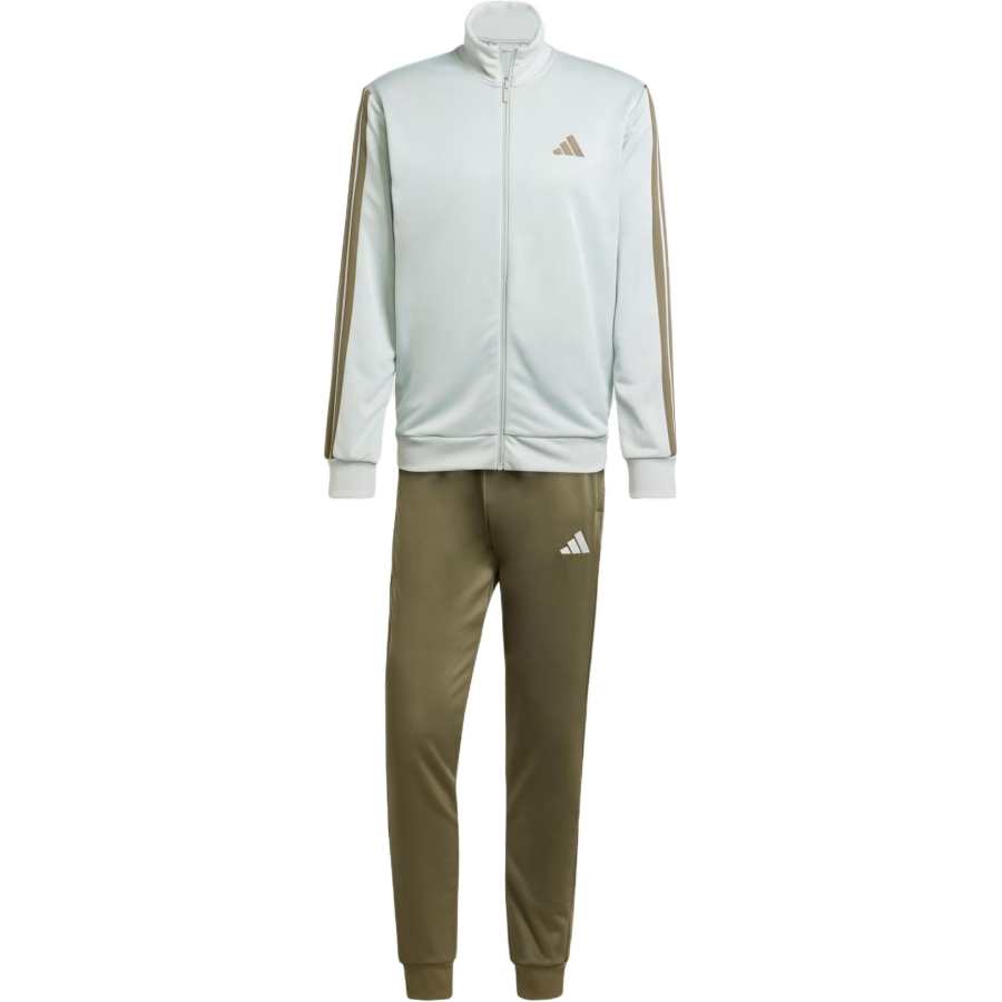 Adidas Adidas Sportswear Casual Sportswear Men's Miracle Silver Top+Olive Green Pants Moderate