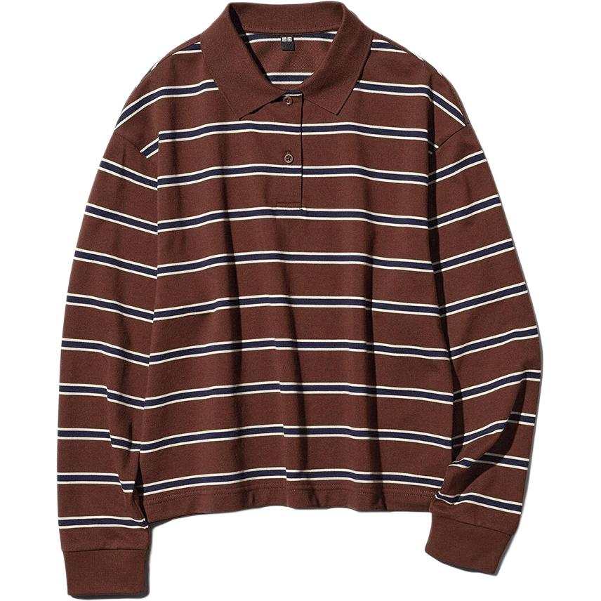 UNIQLO Polo Shirts Women's 38 Dark Umber Moderate