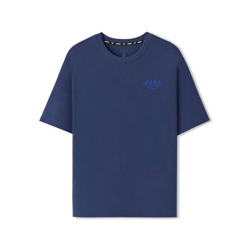 Skechers T Shirts Men's Marine Blue 00DU Crew Neck Moderate