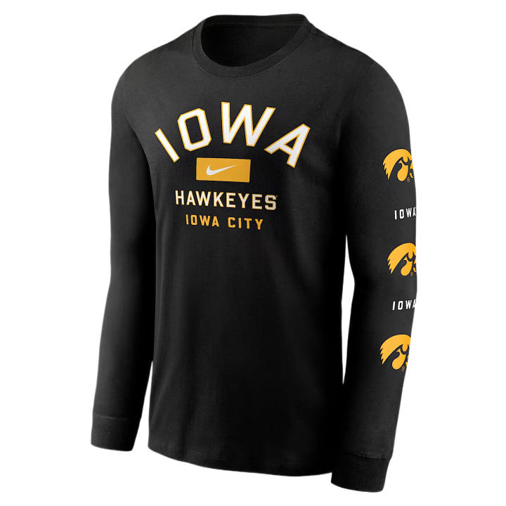 Nike Nike College T Shirts Men's Black Crew Neck Moderate