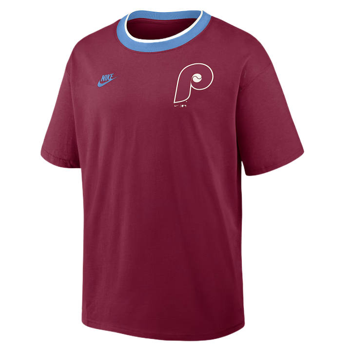 Nike Nike X MLB T Shirts Men's Chestnut/Light Blue Crew Neck Moderate
