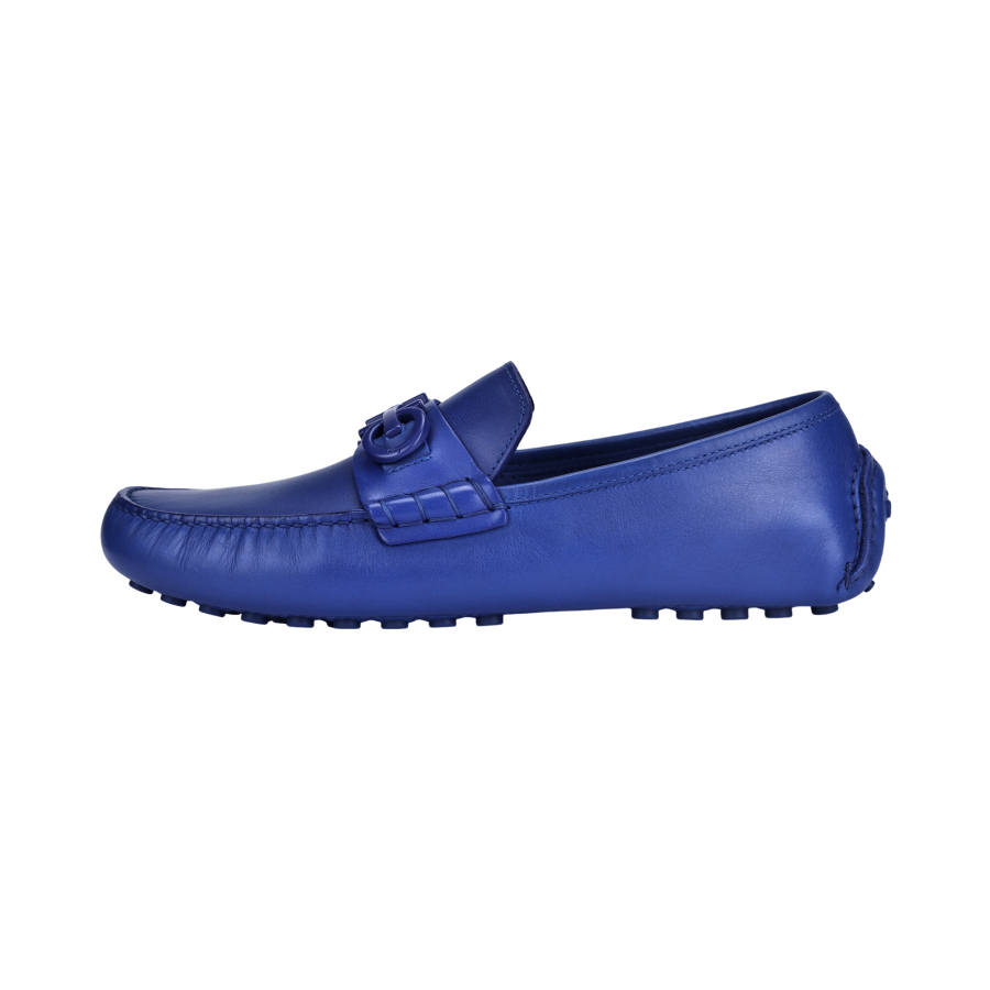 Ferragamo FERRAGAMO Gancini Gommino Loafers Men's Dark Blue