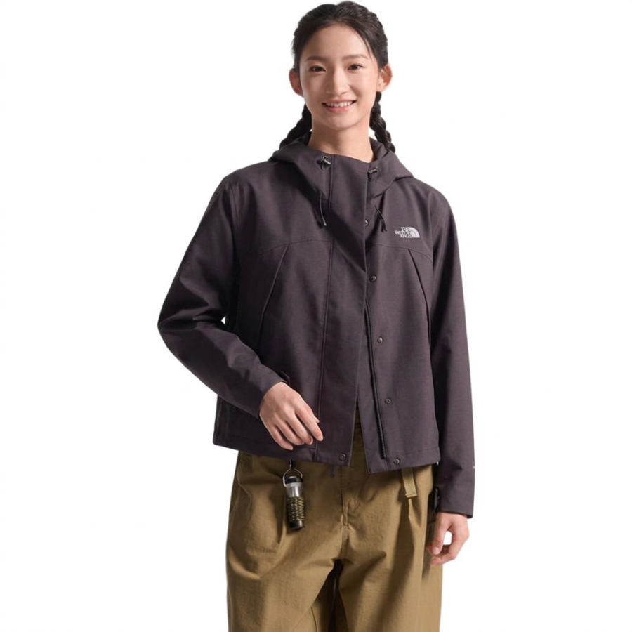 THE NORTH FACE Windbreaker Jackets Women's NO1/Dark Purple Hooded Non Detachable Moderate A Line